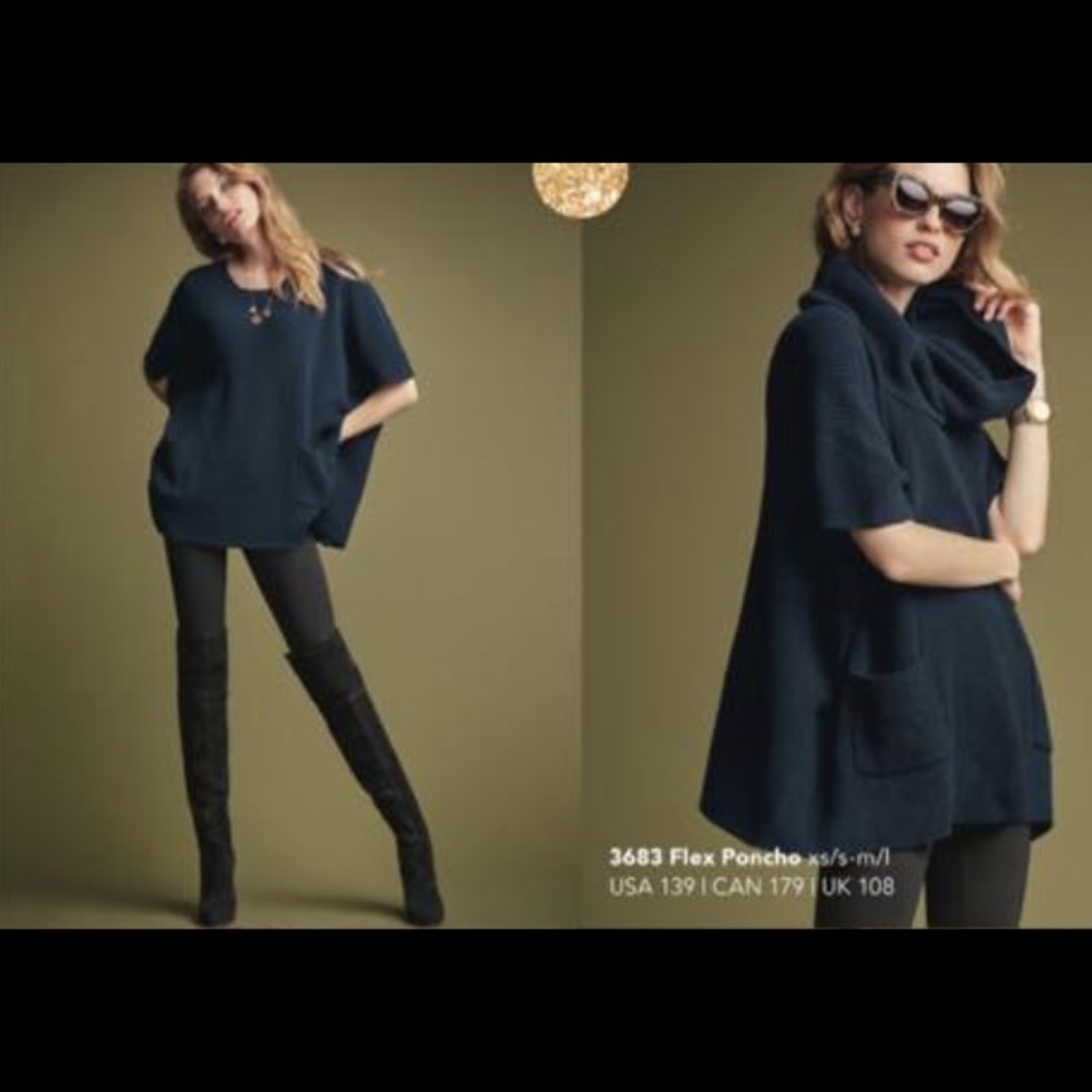 Cabi Flex Teal  Ponco #3683 Fall 18 M/L